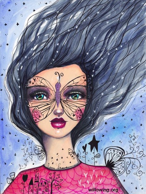 Week 2 - What if You Fly? With Tamara Laporte - Willowing Arts Tamara Laporte, Butterfly Girl, Life Book, Art Journal Inspiration, Book Of Life, Art Journals, Whimsical Art, Media Art, Next Week