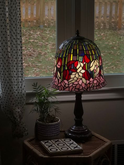 Stained Glass Lamp Aesthetic, Tiffany Lamp Aesthetic, Lamp Aesthetic, Funky Lamps, Stained Glass Lamp, Stained Glass Lamps, Tiffany Lamps, Cute House, Room Makeover Inspiration