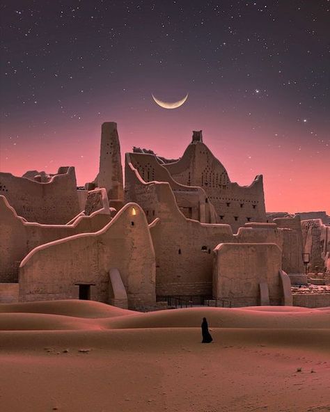 Robert Jahns on Instagram: "🌙 Only those who wander find new paths. In 1727, the city Diriyah was named the country’s capital, laying the foundations for what would later become a unified Saudi. @visitsaudi #VisitSaudi #FeelMoreSaudi #VisitDiriyah #City_of_Earth" Saudi Foundation Day, Nikon Small World, Islamic Design Pattern, Comedy Wildlife Photography, Camels Art, Saudi Arabia Culture, Beautiful Dogs Photos, Surreal Photos, Dream Vacations Destinations