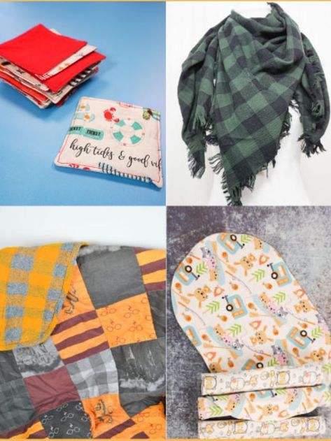 21 Flannel Sewing Projects Story • Heather Handmade Easy Flannel Sewing Projects, Flannel Sewing Projects, Sewing With Flannel, Flannel Projects, Flannel Fabric Projects, Flannel Blankets, Cheater Quilt, Blanket Diy, How To Make Diy