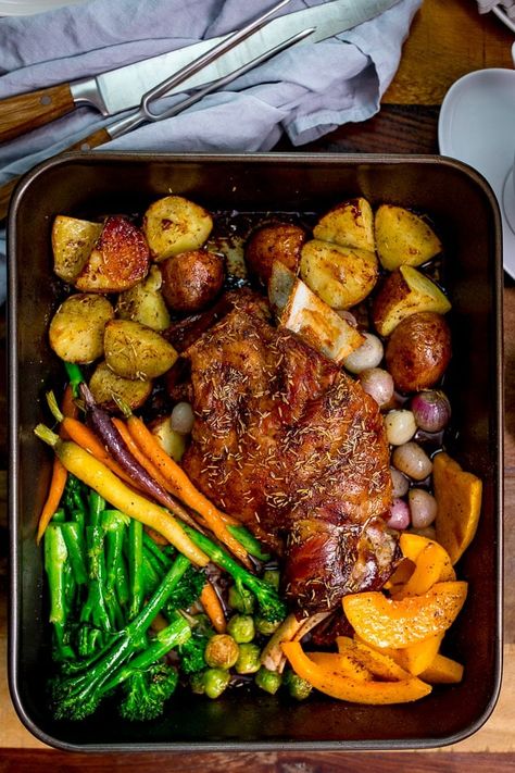 Leg Of Lamb Crockpot Recipes, Lamb Roast Recipes, Roast Dinner Ideas, Shoulder Of Lamb Recipes, Cider Gravy, Slow Roasted Lamb Shoulder, Lamb Roast Recipe, Lamb Shoulder Roast, Roast Dinners