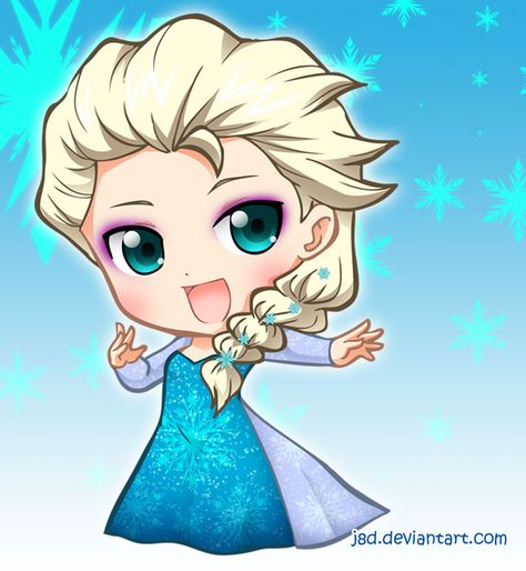 Elsa Chibi, Elsa Cartoon, Frozen Birthday Theme, Disney Cuties, Anna Disney, Kawaii Disney, Cute Disney Drawings, Disney Elsa, Drawings Of Friends