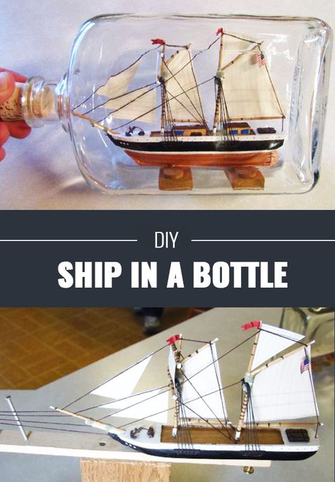 Boat In A Bottle, Ship In Bottle, Ship In A Bottle, Boat Crafts, Pirate Boats, Navi A Vela, Diy Crafts For Teens, Sensory Crafts, Bottle Diy