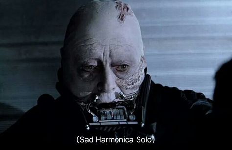 **sad harmonica solo** Darth Vader Unmasked, Star Wars Episode 6, Darth Vader Mask, Star Wars Humor, Star Wars Memes, Star Wars Episodes, Anakin Skywalker, Star Wars Characters, Star Wars Universe