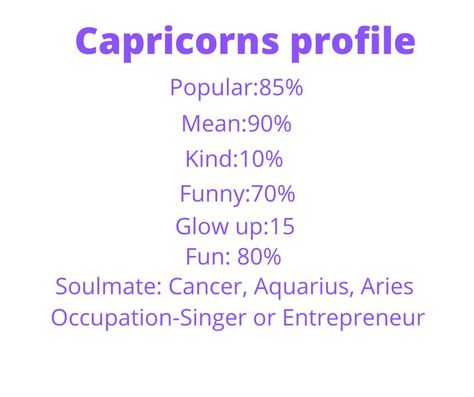 I will post every other zodiac signs profile too. #zodiacsign #capricorn #homefeed #follow4follow #followme Capricorn Soulmate Sign, Capricorn With Other Signs, Capricorn Soulmate, Capricorn Sun, Soulmate Signs, Capricorn Life, Signs Funny, 10 Funniest, Zodiac Signs Funny