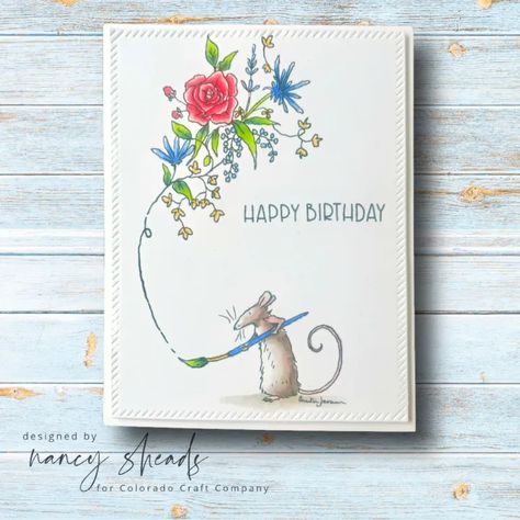 Colorado Craft Company, Anita Jeram, Happy Birthday Design, My Muse, Envelope Art, The Muse, Handmade Greetings, Birthday Design, Handmade Birthday Cards