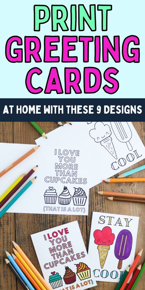 Greeting Cards For Preschoolers, Large Greeting Card Ideas, Greeting Signs Classroom, Encouraging Cards For Kids, How To Make Teacher Days Greeting Card By Kids, Preschool Graduation Gifts, Joy Cards, Free Printable Cards, Free Cards