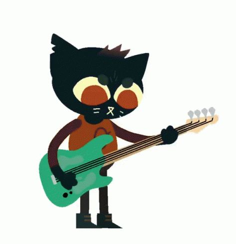 Nitw Cat GIF - Nitw Cat GuitarPlaying - Discover & Share GIFs Beacon Pines, Mae Borowski, Night In The Woods, Indie Game, 2d Animation, Cat Playing, Play Music, Cat Gif, In The Woods