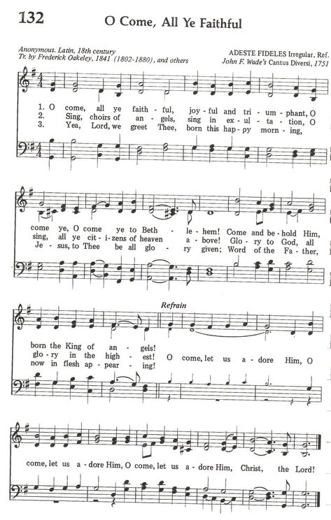 O Come All Ye Faithful (Hymn) SATB - G Major Just As I Am Hymn, Great Is Thy Faithfulness Hymn Lyrics, Just As I Am Hymn Lyrics, Catholic Hymns, O Come All Ye Faithful Sheet Music, Trust And Obey Hymn, Oh Come All Ye Faithful Sheet Music, Christmas Carols Songs, O Come All Ye Faithful