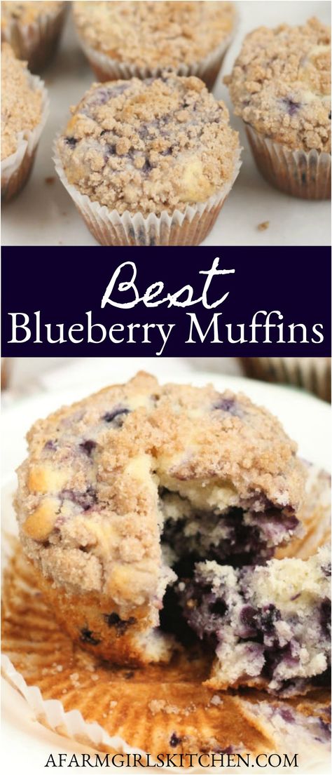 Frozen Blueberry Muffins, Jumbo Blueberry Muffins, Brunch Snacks, Blueberry Crumble Muffins, Steak Fingers, Blueberry Muffin Recipe Easy, Bakery Style Blueberry Muffins, Muffins Blueberry, Cake Mix Muffins