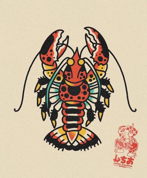 Traditional Tattoo Animals, Traditional Sailor Tattoos, Lobster Tattoo, Traditional Japanese Tattoo Flash, Cybersigilism Tattoo, 2025 Aesthetic, Tattoo Animals, Traditional Tattoo Drawings, Traditional Tattoo Inspiration