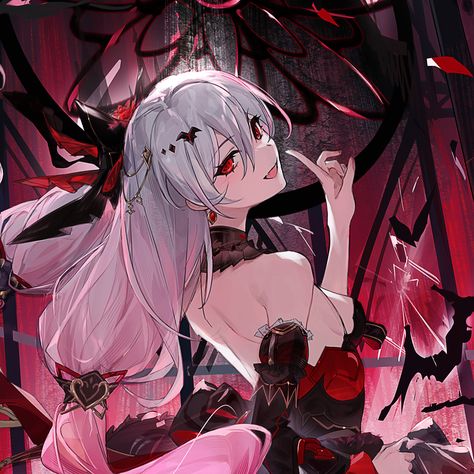 Luna Honkai Impact, Luna Kindred, Theresa Apocalypse, Red Characters, Bff Photos, Single Pfp, March 7th, Battle Suit, Honkai Impact