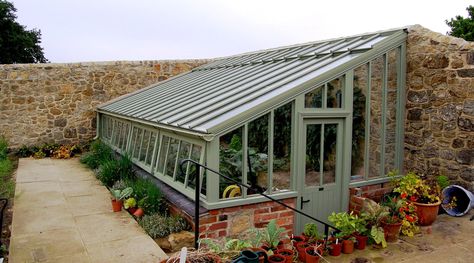 “Our #greenhouseoftheday A sunken Victorian Lean-to #greenhouse in Moorland Green” Greenhouse Attached To House, Traditional Greenhouses, Victorian Greenhouse, Victorian Greenhouses, Walled Gardens, Conservatory Greenhouse, Lean To Greenhouse, Glass Houses, Mill House