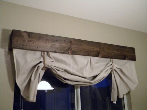 Drapes With Valances - Foter Rustic Window Treatments, Sliding Glass Door Window, Wood Valance, Window Treatments Ideas, Rustic Window, Ideas Hogar, Rustic Curtains, Wooden Windows, Primitive Decorating Country