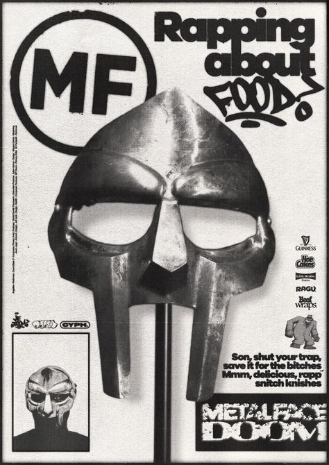 Comic Graphic Design, Illest Villain, Mr Doom, Mf Doom Poster, Doom Poster, Hip Hop Aesthetic, Mf Doom, Dorm Posters, Graphic Poster Art