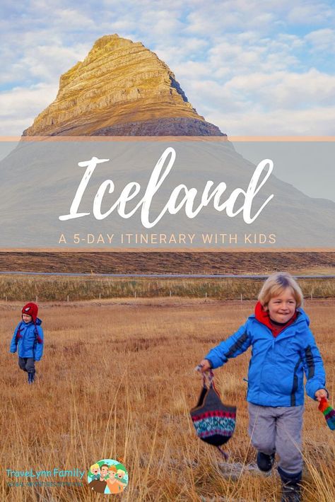 Check out our 5 day Iceland itinerary with kids. Includes the classic Golden Circle, but also the incredible ladscapes of the Snæfellsnes Peninsular. www.travelynnfamily.com Iceland With Kids, Iceland Vacation, Iceland Trip, The Golden Circle, Iceland Itinerary, Flying With Kids, Road Trip Europe, Visit Iceland, Road Trip With Kids