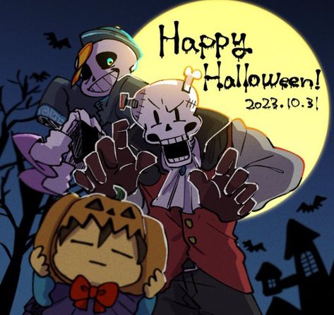 Undertale Halloween, Halloween Undertale, Bill Sans, Undertale Au, Happy Halloween, Cute Art, Halloween, Art