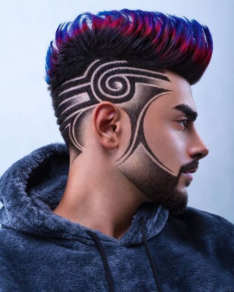 Instagram | Hair tattoo men, Hair tattoo designs, Shaved hair designs Easy Medium Length Hairstyles, Hair Tattoo Men, Cute Bandana Hairstyles, Boys Haircuts With Designs, Hair Tattoo Designs, Hair Designs For Men, Hair Cut Guide, Mens Hairstyles Fade, Shaved Hair Designs