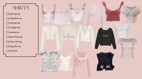 Kawaii Capsule Wardrobe, Coquette Closet Essentials, Coquette Wardrobe Essentials, Coquette Capsule Wardrobe, Coquette Wardrobe, Pink Capsule Wardrobe, Feminine Capsule Wardrobe, Ingenue Essence, Perfect Capsule Wardrobe