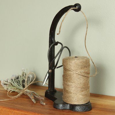 Freestanding Toilet Paper Holder, Steam Bending, Gift Wrapping Station, Wrapping Station, Antique Cast Iron, Antique Farmhouse, Forged Iron, Jute Twine, A Metal