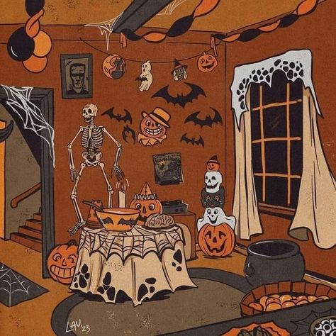 📌 July 6, 2024 👤 @ColleSemplice #️⃣ Immortalidee  #️⃣ Hallothanks Halloween Party Drawing, Vintage Halloween Party Aesthetic, Nostalgic Halloween Decor, Classic Halloween Aesthetic, Retro Halloween Aesthetic, Old School Halloween, Halloween Party Aesthetic, Retro Halloween Art, Vintage Halloween Aesthetic