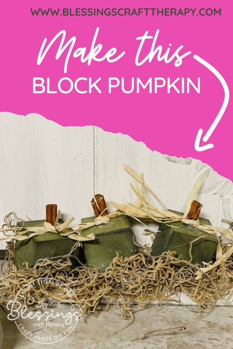 Tree Blocks, Block Pumpkins, Craft Therapy, Diy Pumpkins, Jenga Blocks, Diy Blocks, Alphabet Blocks, Autumn Crafts, Pumpkin Season