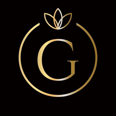 G Logo Design Letter, Botanical Template, G Monogram Logo, Jewelry Logo Ideas, G Logo Design, Initial G, G Letter, Jewelry Logo, Jewelry Boutique