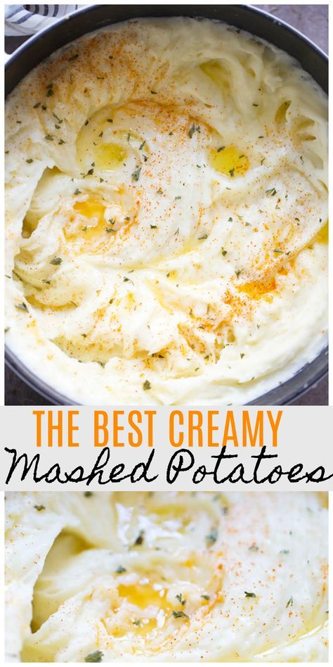 BEST Creamy Dreamy Mashed Potatoes Recipe - Cooking for Keeps Best Mashed Potatoes Recipe, Whipped Ricotta Recipe, Best Mashed Potatoes Ever, The Best Mashed Potatoes, Pumpkin Protein Muffins, Creamy Mashed Potatoes Recipe, Recipes By Ingredients, Sheet Pan Meals Chicken, Perfect Mashed Potatoes