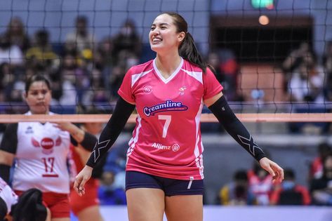 Michele Gumabao Volleyball, Alyssa Valdez, Volly Ball, Female Volleyball Players, Sit Out, Knee Injury, News Agency, Volleyball Players, Opening Day