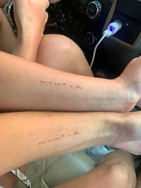 morse code
sister
tattoo
arm
simple
small Code Tattoo, Morse Code Tattoo, Morse Code, Tattoo Quotes, Coding, Tattoos