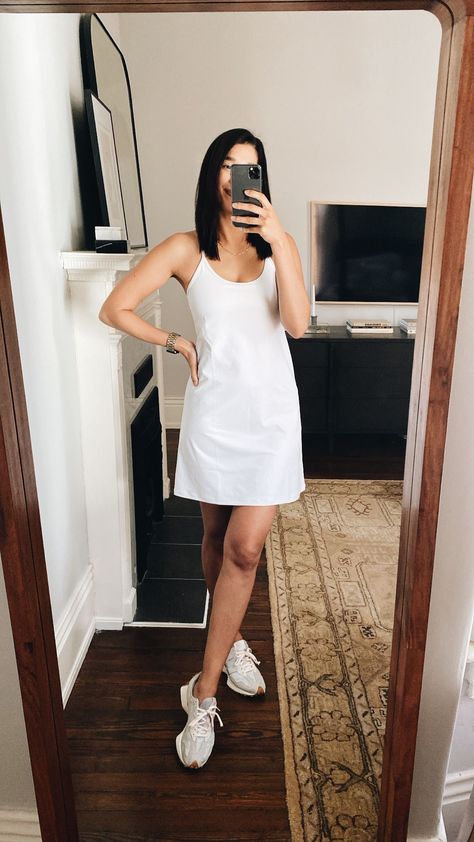 Tennis Dress 3 Ways | Lows to Luxe Tennis Dress Outfit, White Tennis Dress, Tennis Party, White Linen Shirt, Tennis Dress, Half Zip Pullover, Itty Bitty, Have You Tried, Dress Outfit