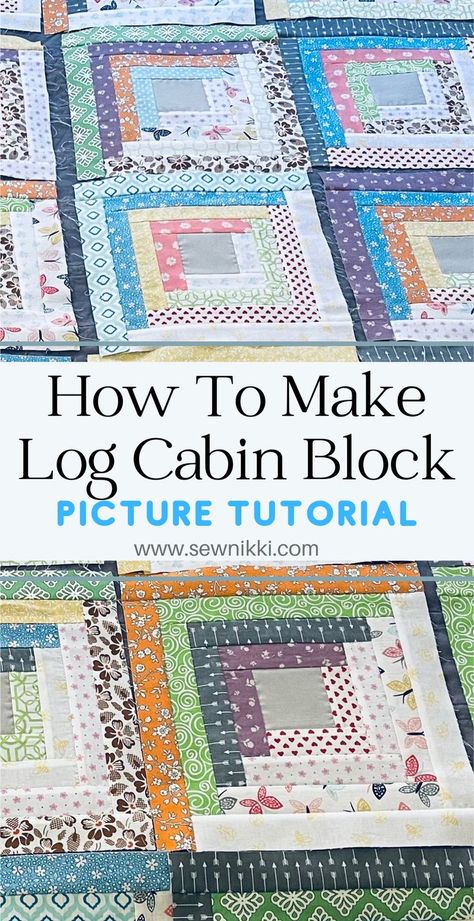 completed log cabin blocks laying on table Farm Diy Projects, Cabin Quilt Block, Diy Log Cabin, Log Cabin Patchwork, Quilt Crochet, Log Cabin Block, Farm Diy, Patchwork Tutorial, Log Cabin Quilt Blocks