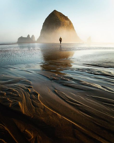 Water and wind, pushing and pulling at the sand. Blues and gold, contrasting and reflecting the landscape. Earth Texture, Seaside Oregon, Oregon Photography, Theme Nature, Oregon Travel, Cannon Beach, Closer To Nature, Oregon Coast, Best Places To Travel