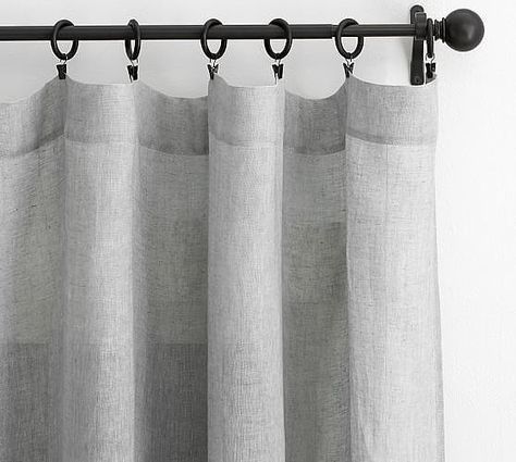 Belgian Linen Curtains, Black Curtain Rod, Charcoal Curtains, Grey Blackout Curtains, Curtains Decor, Linen Blackout Curtains, Sheer Linen Curtains, Cute Curtains, Burlap Curtains