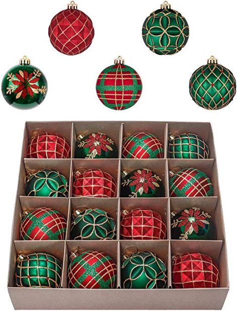 Red Green And Gold Christmas, Green And Gold Christmas, Christmas Ball Ornaments, Christmas Ball, Ball Ornaments, Gold Christmas, Green And Gold, Christmas Tree Ornaments, Red Green