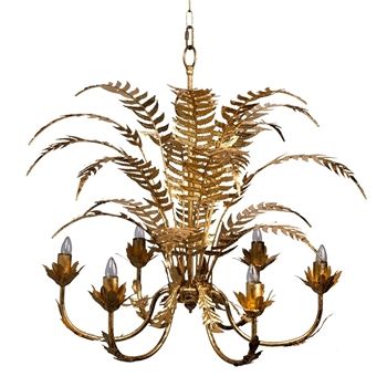 Chandelier - Fern Leaf Gold 24W/24H Leaf Chandelier, A&b Home, Fern Leaf, Iron Chandeliers, Cool Floor Lamps, Modern Boutique, Traditional Chandelier, Iron Lighting, Home Modern