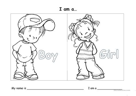 Preschool Worksheets Free Printables, Me Preschool Theme, All About Me Preschool, Kindergarten Reading Worksheets, Free Preschool Printables, Activities For Girls, Activities For Boys, Kids English, English Lessons For Kids