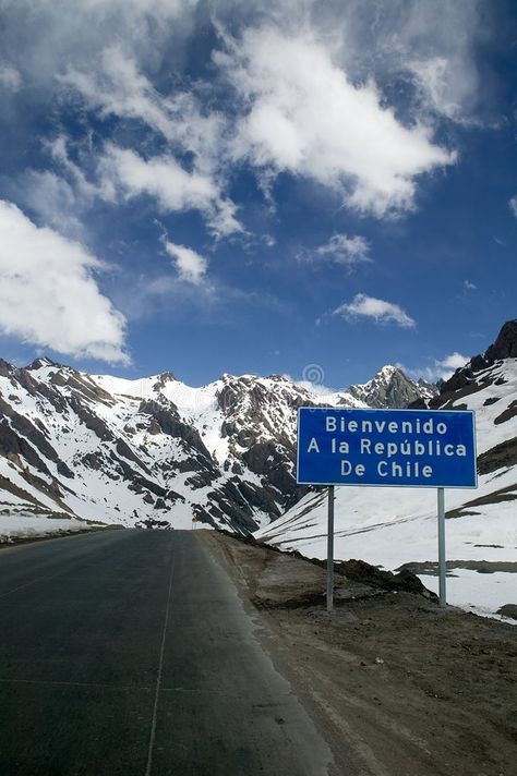 Welcome to Chile!. Road sign at the Andes border of Argentina and Chile: Welcome , #Affiliate, #sign, #Road, #Chile, #Andes, #Republic #ad Chile Aesthetic, Chile Country, Chile Trip, Travel Chile, Sign Road, Snow Images, Chile Travel, Winter Books, Road Sign