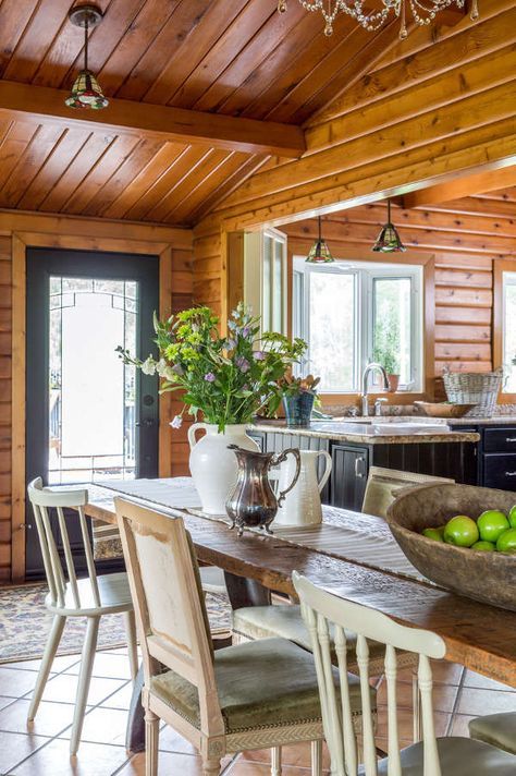 The curse of orange knotty pine walls Pine Wood Interior Design, Knotty Pine Cottage Interior, Mid Century Paneled Walls, Pine Room Ideas, Knotty Pine Dining Room, Cypress Walls Living Rooms, Knotty Pine Cabin Decor, How To Lighten Wood Paneling, Knotty Pine Walls Color Schemes Kitchen