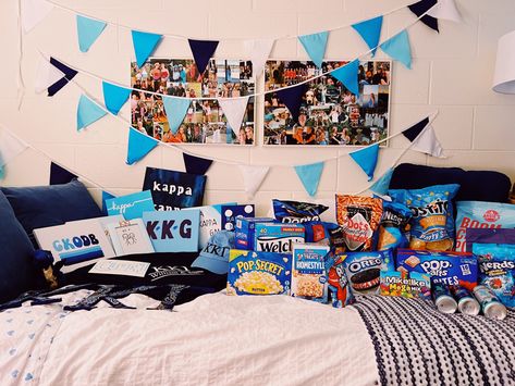 Sorority Bed Decoration Big Little, Big Little Bed Decorating, Big Little Bed Decorating Sorority, Big Lil, Sorority Big Little, Kappa Kappa Gamma, Big Little Reveal, Big Little, Bed Decor