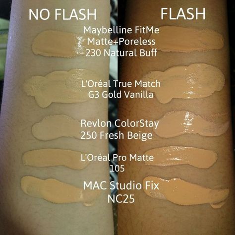 Loreal Infallible Foundation Shades, Mac Nc25, Loreal Hair Color Chart, Loreal Infallible Foundation, Loreal Foundation, Brown Hair Color Chart, Infallible Foundation, Casey Holmes, Revlon Colorstay Foundation