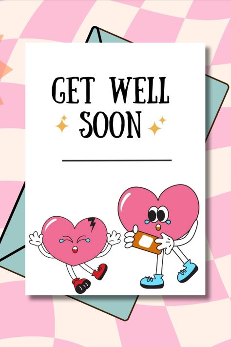 Cute Get Well Soon Cards For Boyfriend, Getwellsoon Card, Get Well Soon Cards, Healing Thoughts, Get Well Soon Card, Bff Gifts Diy, Cards For Boyfriend, Well Wishes, Spread Positivity