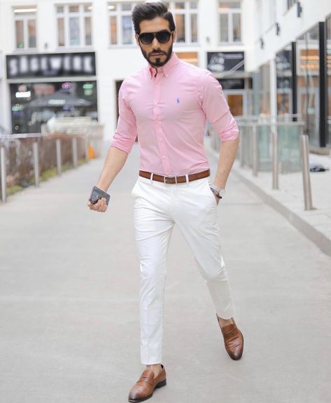 Gents Formal Pant Shirt, Light Pink Shirt Outfit Men Formal, Pink Shirt Outfit Men Casual, Pink Shirt Outfit Men, Light Pink Shirt Outfit, White Pants Outfit Men, Shirt Pant For Men, Pink Shirt Outfit, Business Casual Attire For Men