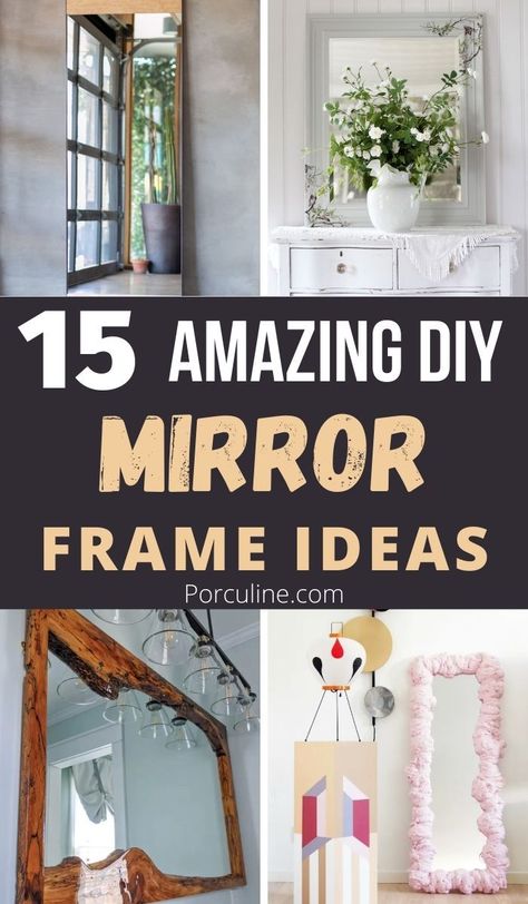 Does your room need a facelift? These amazing mirror frames will make any room in your house looks bright and fresh. You definitely will love these amazing ideas! #DIYmirrorframe #mirrorframeideas Decorating Mirror Ideas Diy, Creative Mirror Frame Ideas, Decorating Mirror Ideas, Diy Mirror Frame Ideas, Mirror Frame Ideas, Frame A Mirror, Diy Mirror Frame, Upcycle Mirror, Creative Mirror