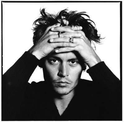 Johnny Depp by David Bailey—In 1960, David Bailey began photographing for British Vogue, and his fashion work and celebrity portraiture, known for stark backgrounds and dramatic lighting effects, transformed British fashion and celebrity photography. His work reflects the 1960s British cultural trend of breaking down antiquated and rigid class barriers by injecting a 'punk' look into both clothing and artistic products. #itsmesimonok David Bailey Photography, John Depp, جوني ديب, 21 Jump Street, Young Johnny Depp, Punk Looks, Johnny D, David Bailey, Celebrity Photography