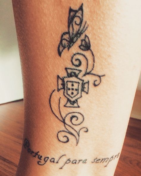 New tattoo #Portugal #Tattoo #ParaSempre Portuguese Tattoo Ideas Symbols, Small Portuguese Tattoos, Portuguese Inspired Tattoos, Portuguese Tattoos For Women, Tattoos Portugal, Portugal Tattoo Ideas, Portuguese Tattoo Ideas, Portugal Tattoo, Simple Unique Tattoos