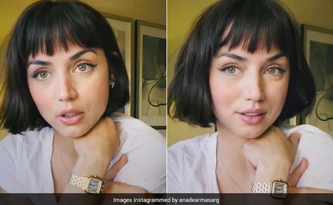 Very Short Fringe Hairstyles, Bob With Mini Fringe, French Chic Bob Haircuts, Brunette Short Bob With Bangs, Short Bob Fringe Bangs, Microfringe Bob, Mini Bob Haircut With Bangs, Long Bob With Short Bangs, Short Bob With Bangs Thick Hair