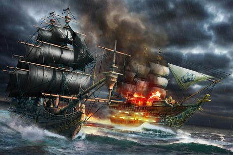 Epic Pirate Scene from Seafight #seafight #pirates #gamesart #onlinegame #rpg #mmorpg #battle #fight #action #multiplayer #epicfight Pirate Scene, Sea Drawing, Pirates Life, Pirate Ships, Adventure Of The Seas, Pirate Life, Scene Design, Inspo Board, Puzzle Design