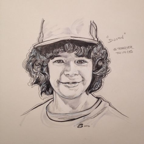 Dustin from Stranger Things on Netflix Stranger Things Dustin Drawing, Dustin Drawing, Mike Sketch Stranger Things, Max Stranger Things Sketch, Dustin From Stranger Things, Stranger Things Eleven Sketch, Lucas Stranger Things, Stranger Things Dustin, Stranger Things Steve