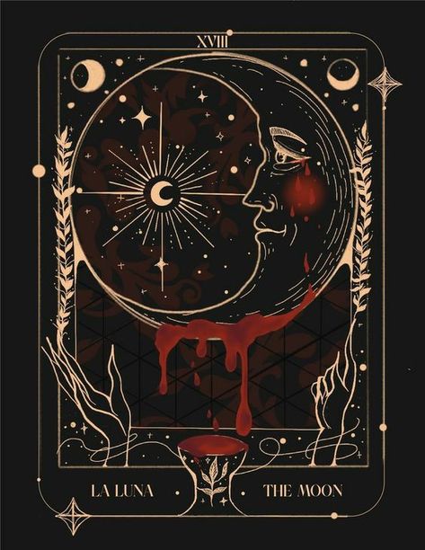 Tarot's Key to Personal Growth and Fulfillment| #tarot #psychic #love #tarotcards #magic #tarotreadersofinstagram #tarotreader #tarotreading Witch Essentials, Tarot Card Artwork, Tarot Cards Art Illustration, Stars Illustration, Tarot Card Art, Card Artwork, Moon Tarot Card, The Moon Tarot Card, Art Pinterest